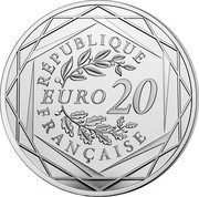 France 20 Euro Jacques Chirac 2020  Proof KM# 2896 RÉPUBLIQUE FRANÇAISE 20 EURO 20 coin obverse