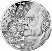 France 20 Euro Jacques Chirac 2020  Proof KM# 2896 JACQUES CHIRAC RF 2020 1932 2019 coin reverse