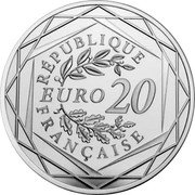 France 20 Euro Marianne. Egality 2018  KM# 2506 RÉPUBLIQUE FRANÇAISE EURO 20 coin obverse France 20 Euro Marianne. Egality 2018  KM# 2506 RÉPUBLIQUE FRANÇAISE EURO 20 coin obverse