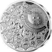 France 20 Euro Year of the Rat 2020  Proof KM# 2898 RF 20 EURO CALENDRIER CHINOIS 2018 2019 2020 2021 2022 2023 2024 2025 2026 2027 2028 2029 coin obverse