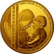 France 200 Euro Mother Teresa 2010 Proof KM# 1693 RF MÈRE TERESA CHEZ NOUS, IL Y A TOUJOURS UN LIT PRÊT POUR UN ENFANT DE PLUS coin obverse France 200 Euro Mother Teresa 2010 Proof KM# 1693 RF MÈRE TERESA CHEZ NOUS, IL Y A TOUJOURS UN LIT PRÊT POUR UN ENFANT DE PLUS coin obverse