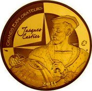 France 200 Euro Jacques Cartier 2011 Proof KM# 1797 GRANDS EXPLORATEURS JACQUES CARTIER CANADA 2011 coin reverse France 200 Euro Jacques Cartier 2011 Proof KM# 1797 GRANDS EXPLORATEURS JACQUES CARTIER CANADA 2011 coin reverse