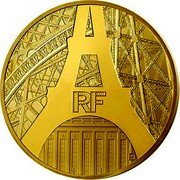 France 200 Euro Eiffel Tower and Palais de Chaillot 2014 Proof KM# 2144 RF coin obverse France 200 Euro Eiffel Tower and Palais de Chaillot 2014 Proof KM# 2144 RF coin obverse