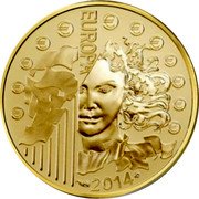 France 200 Euro 50 Years of European Space Cooperation 2014 Proof KM# 2139 EUROPA 2014 coin reverse France 200 Euro 50 Years of European Space Cooperation 2014 Proof KM# 2139 EUROPA 2014 coin reverse