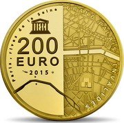 France 200 Euro The Seine Banks. Invalides-Grand Palais 2015 Proof KM# 2254 200 EURO 2015 PARIS RIVES DE LA SEINE GRAND PALAIS INVALIDES coin reverse France 200 Euro The Seine Banks. Invalides-Grand Palais 2015 Proof KM# 2254 200 EURO 2015 PARIS RIVES DE LA SEINE GRAND PALAIS INVALIDES coin reverse