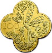 France 200 Euro Jewelry House "Van Cleef & Arpels" 2016 Proof KM# 2357 200 EURO coin reverse France 200 Euro Jewelry House "Van Cleef & Arpels" 2016 Proof KM# 2357 200 EURO coin reverse