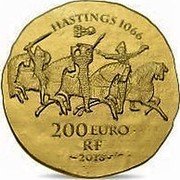 France 200 Euro Queen Mathilde 2016 Proof KM# 2353 HASTINGS 1066 200 EURO RF 2016 coin obverse France 200 Euro Queen Mathilde 2016 Proof KM# 2353 HASTINGS 1066 200 EURO RF 2016 coin obverse