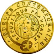 France 200 Euro Georges Pompidou Centre & Yves Saint Laurent 2016 Proof KM# 2350 RÉPUBLIQUE FRANÇAISE EUROPE CONTEMPORAINE coin obverse France 200 Euro Georges Pompidou Centre & Yves Saint Laurent 2016 Proof KM# 2350 RÉPUBLIQUE FRANÇAISE EUROPE CONTEMPORAINE coin obverse