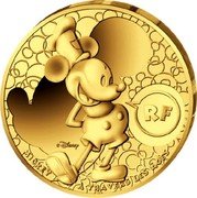 France 200 Euro Mickey Mouse Through the Ages 2016 Proof KM# 2356 RF ©DISNEY MICKEY A TRAVERS LES AGES coin obverse France 200 Euro Mickey Mouse Through the Ages 2016 Proof KM# 2356 RF ©DISNEY MICKEY A TRAVERS LES AGES coin obverse