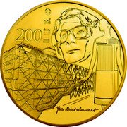France 200 Euro Georges Pompidou Centre & Yves Saint Laurent 2016 Proof KM# 2350 200 EURO YVES SAINT LAURENT coin reverse France 200 Euro Georges Pompidou Centre & Yves Saint Laurent 2016 Proof KM# 2350 200 EURO YVES SAINT LAURENT coin reverse