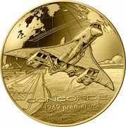 France 200 Euro (50th Anniversary of the First Flight of Concorde) KM# 2835 CONCORDE 1969 PREMIER VOL 2019 coin reverse