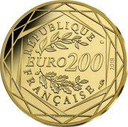 France 200 Euro 90 Years of Mickey Mouse 2018  In Set KM# 2543 RÉPUBLIQUE FRANÇAISE EURO 200 2018 coin obverse France 200 Euro 90 Years of Mickey Mouse 2018  In Set KM# 2543 RÉPUBLIQUE FRANÇAISE EURO 200 2018 coin obverse