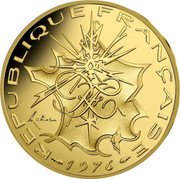 France 200 Euro Coin of History. La France 2019  BU KM# 2828 REPUBLIQUE FRANCAISE 1976 coin reverse France 200 Euro Coin of History. La France 2019  BU KM# 2828 REPUBLIQUE FRANCAISE 1976 coin reverse