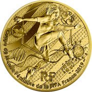 France 200 Euro (FIFA Women World Cup. Asia) RF COUPE DU MONDE FÉMININE DE LA FIFA FRANCE 2019TM coin obverse