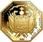 France 200 Euro Lafayette 2020  Proof COMP.E DES GRENADIERS VOLONTAIRES DU III.E BATA.ON VI.E DIV.ON VIVRE LIBRE OU MOURIR 2020 coin reverse