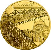 France 200 Euro (Louvre) KM# 2544 RÉPUBLIQUE FRANÇAISE coin obverse