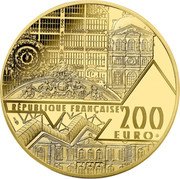 France 200 Euro Monna Lisa 2019  Proof KM# 2836 RÉPUBLIQUE FRANÇAISE 200 EURO coin obverse