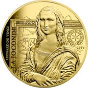France 200 Euro Monna Lisa 2019  Proof KM# 2836 500 ANS LEONARD DE VINCI LA JOCONDE CHEFS D'ŒUVRE DES MUSÉES 2019 coin reverse