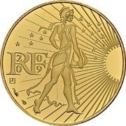 France 250 Euro The Sower 2009 P KM# 1583 RF 2 0 0 9 coin obverse