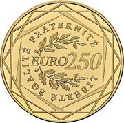 France 250 Euro The Sower 2009 P KM# 1583 LIBERTÉ ÉGALITÉ FRATERNITÉ EURO 250 coin reverse