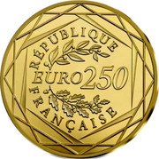 France 250 Euro Marianne 2017  In Set KM# 2449 RÉPUBLIQUE EURO 250 FRANÇAISE coin obverse