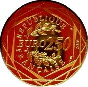 France 250 Euro The Little Prince and France 2016  RÉPUBLIQUE EURO 250 2016 FRANÇAISE coin obverse