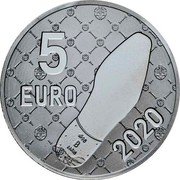 France 5 Euro Berluti 2020  Proof KM# 2852 5 EURO 2020 1895 B PARIS coin reverse
