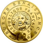 France 5 Euro Renaissance Era 2019  Proof KM# 2757 EUROPE RENAISSANCE 2019 RÉPUBLIQUE FRANÇAISE coin obverse