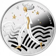 Latvia 5 Euro (Stardust) IMANTS ZIEDONIS coin obverse