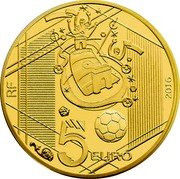 France 5 Euro (UEFA Euro in France) 5 EURO RF 2016 coin obverse France 5 Euro (UEFA Euro in France) 5 EURO RF 2016 coin obverse