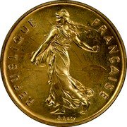 France 5 Francs KM# P947 Modern Republic REPUBLIQUE FRANÇAISE O. ROTY coin obverse France 5 Francs KM# P947 Modern Republic REPUBLIQUE FRANÇAISE O. ROTY coin obverse