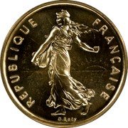 France 5 Francs KM# P780 Modern Republic LIBERTE EGALITE FRATERNITE 5 FRANCS 1983 coin obverse