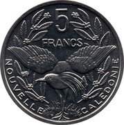 France 5 Francs (Liberty. New Caledonia) KM# 16 5 FRANCS NOUVELLE CALEDONIE coin reverse France 5 Francs (Liberty. New Caledonia) KM# 16 5 FRANCS NOUVELLE CALEDONIE coin reverse