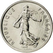 France 5 Francs Piedfort 1985 KM# P945 LIBERTE EGALITE FRATERNITE 5 FRANCS 1984 coin reverse France 5 Francs Piedfort 1985 KM# P945 LIBERTE EGALITE FRATERNITE 5 FRANCS 1984 coin reverse