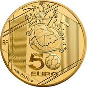 France 50 Euro UEFA Euro in France 2016 Proof KM# 2330 50 EURO RF 2016 coin obverse France 50 Euro UEFA Euro in France 2016 Proof KM# 2330 50 EURO RF 2016 coin obverse