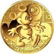 France 50 Euro Mickey Mouse Through the Ages. Mickey’s Nightmare 2016 RF ©DISNEY MICKEY A TRAVERS LES AGES coin obverse France 50 Euro Mickey Mouse Through the Ages. Mickey’s Nightmare 2016 RF ©DISNEY MICKEY A TRAVERS LES AGES coin obverse