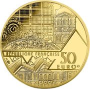 France 50 Euro (Monna Lisa) KM# 2814 RÉPUBLIQUE FRANÇAISE 50 EURO coin obverse