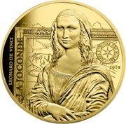France 50 Euro (Monna Lisa) KM# 2814 500 ANS LEONARD DE VINCI LA JOCONDE CHEFS D'ŒUVRE DES MUSÉES 2019 coin reverse