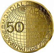 France 50 Euro Mont Saint Michel 2020Â Proof KM# 2907 50 EURO PATRIMOINE MONDIAL UNESCO CITE INTERDITE MUR D'HADRIEN EL TAJIN ALHAMBRA MONT-SAINT MICHEL CATHEDRALE D'AIX-LA-CHAPELLE TAJ MAHAL YOSEMITE KREMLIN POMPEI coin reverse France 50 Euro Mont Saint Michel 2020Â Proof KM# 2907 50 EURO PATRIMOINE MONDIAL UNESCO CITE INTERDITE MUR D'HADRIEN EL TAJIN ALHAMBRA MONT-SAINT MICHEL CATHEDRALE D'AIX-LA-CHAPELLE TAJ MAHAL YOSEMITE KREMLIN POMPEI coin reverse