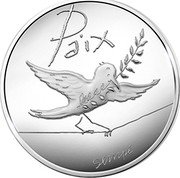 France 50 Euro Peace. Autumn & Winter 2014  Proof PAIX SEMPÉ coin reverse France 50 Euro Peace. Autumn & Winter 2014  Proof PAIX SEMPÉ coin reverse