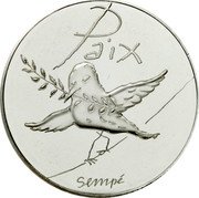 France 50 Euro Peace. Spring & Summer 2014  Proof PAIX SEMPÉ coin reverse France 50 Euro Peace. Spring & Summer 2014  Proof PAIX SEMPÉ coin reverse