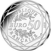 France 50 Euro (The Little Prince and the Lamb) RÉPUBLIQUE FRANÇAISE EURO 50 2016 coin obverse France 50 Euro (The Little Prince and the Lamb) RÉPUBLIQUE FRANÇAISE EURO 50 2016 coin obverse