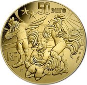 France 50 Euro World Football Champions 2018  Proof 50 EURO RF coin obverse France 50 Euro World Football Champions 2018  Proof 50 EURO RF coin obverse