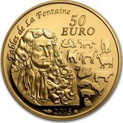 France 50 Euro (Year of the Goat) FABLES DE LA FONTAINE 50 EURO 2015 coin reverse France 50 Euro (Year of the Goat) FABLES DE LA FONTAINE 50 EURO 2015 coin reverse