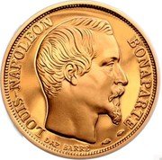 France 50 Francs (Louis-Napoleon Bonaparte) 50 FRANCS 1852 - 1991 REPUBLIQUE FRANÇAISE coin obverse France 50 Francs (Louis-Napoleon Bonaparte) 50 FRANCS 1852 - 1991 REPUBLIQUE FRANÇAISE coin obverse