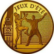 France 500 Euro Handball 2010 Proof KM# 1718 JEUX D'ÉTÉ coin reverse France 500 Euro Handball 2010 Proof KM# 1718 JEUX D'ÉTÉ coin reverse
