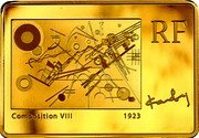 France 500 Euro Wassily Kandinsky 2011 Proof KM# 1821 RF COMPOSITION VIII 1923 coin obverse France 500 Euro Wassily Kandinsky 2011 Proof KM# 1821 RF COMPOSITION VIII 1923 coin obverse