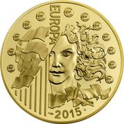 France 500 Euro 70 Years of Peace in Europe 2015 Proof KM# 2260 EUROPA 2015 coin reverse France 500 Euro 70 Years of Peace in Europe 2015 Proof KM# 2260 EUROPA 2015 coin reverse