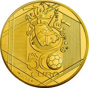 France 500 Euro UEFA EURO 2016 France 2016 Proof KM# 2361 500 EURO 2016 RF coin obverse France 500 Euro UEFA EURO 2016 France 2016 Proof KM# 2361 500 EURO 2016 RF coin obverse