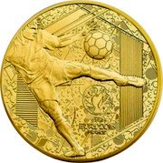 France 500 Euro UEFA EURO 2016 France 2016 Proof KM# 2361 © UEFA™ UEFA EURO 2016 FRANCE coin reverse France 500 Euro UEFA EURO 2016 France 2016 Proof KM# 2361 © UEFA™ UEFA EURO 2016 FRANCE coin reverse